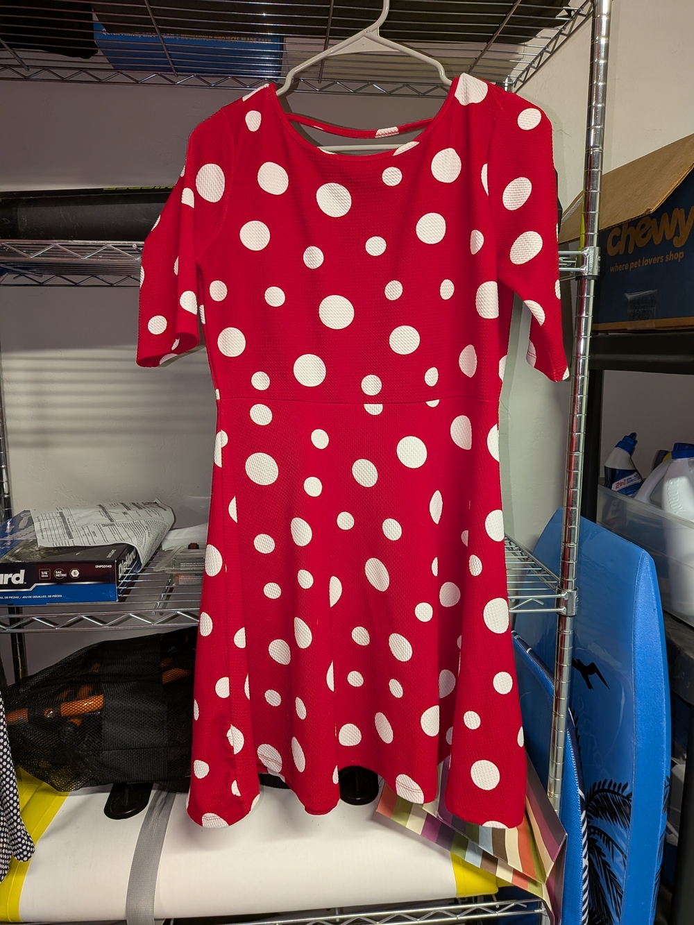Ginger G Red Dress with White Polka Dots